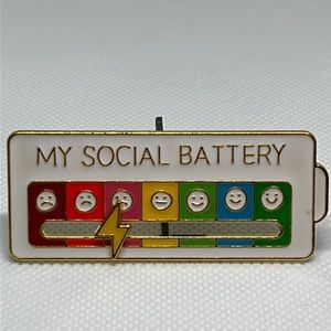 My Social Battery Funny brooch lapel pin backpack pin hat pin‎ gift